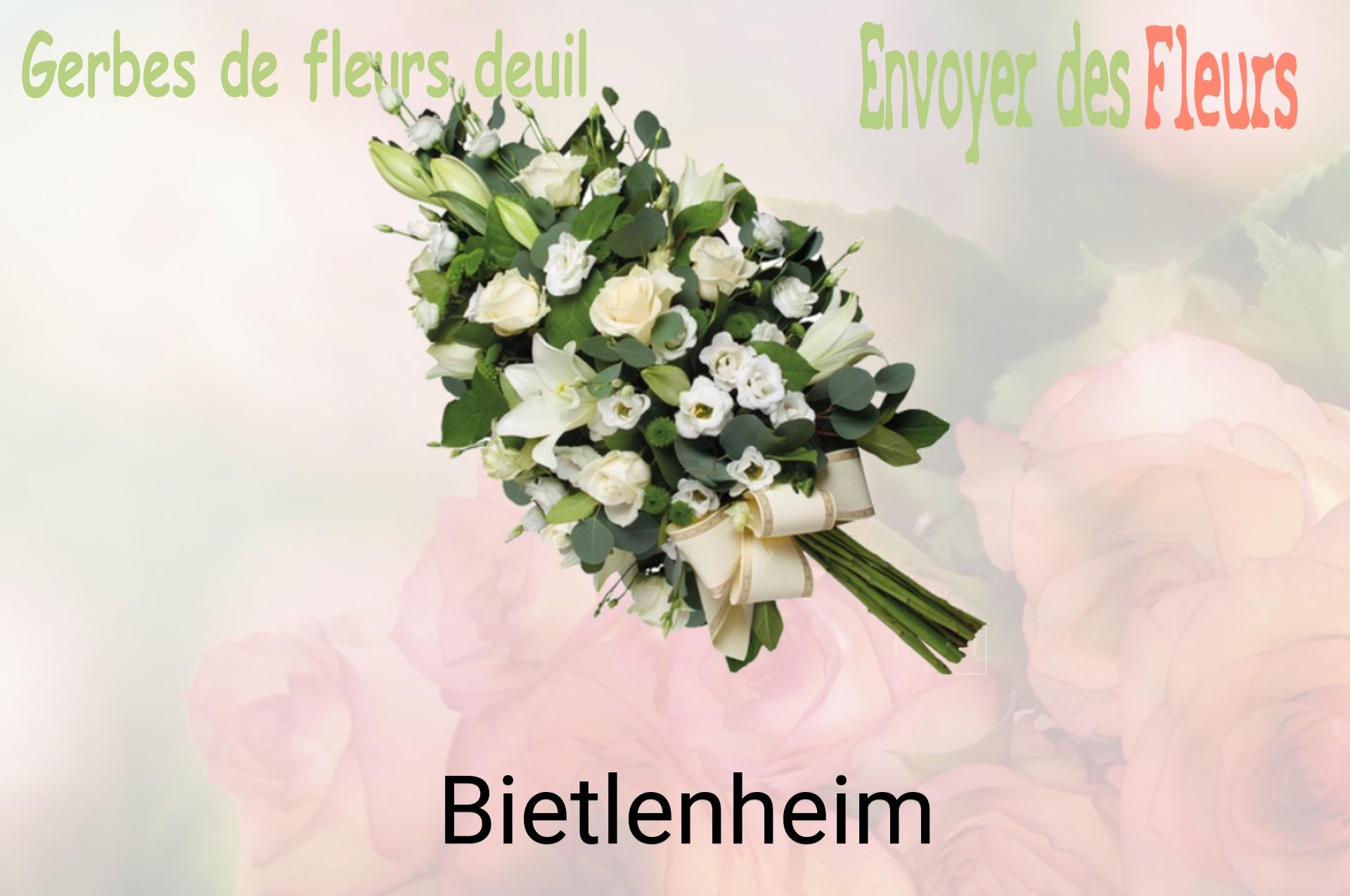 Gerbe de fleurs de deuil livrée à Bietlenheim